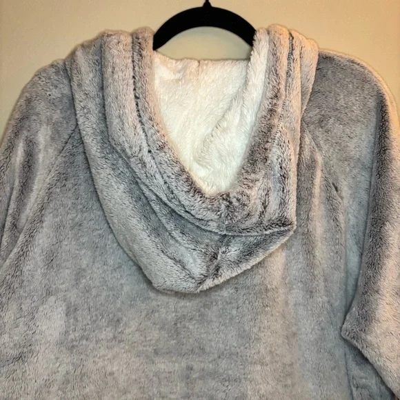 Members Mark Grey Plush Pullover Hooded Sweatshirt Size XXL - Picture 6 of 7